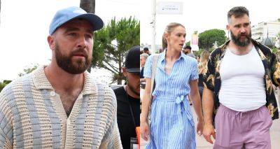Travis Kelce Along with Brother Jason Kelce & Wife Kylie Enjoy Day Out in Cannes Ahead of 'New Heights' Event - www.justjared.com - France - Kansas City