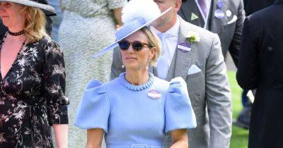 Zara Tindall looks like a Disney princess in powder blue dress that you can shop for wedding season - www.ok.co.uk