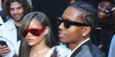 Rihanna Supports A$AP Rocky at His Paris Fashion Week Show, Debuts New Hairstyle - www.justjared.com - France - USA