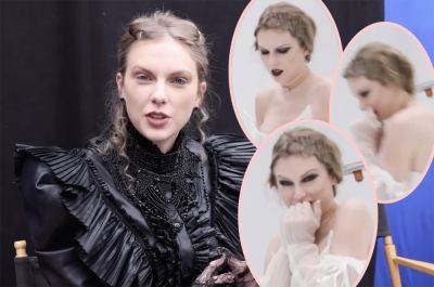 Watch Taylor Swift Scare The Hell Out Of Herself While Filming Fortnight Music Video! - perezhilton.com