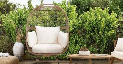 Recreate Stacey Solomon's chic outdoor pool space with discounted luxury cocoon chairs - www.ok.co.uk - Britain