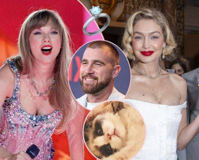 Gigi Hadid Gave Taylor Swift The CUTEST Custom Ring With References To Both Travis Kelce & Her Cat! LOOK! - perezhilton.com - London - Kansas City