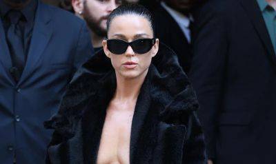 Katy Perry Goes Topless Under Her Jacket at Balenciaga Fashion Show in Paris - www.justjared.com - France - Washington
