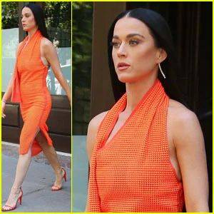Katy Perry Brightens Up New York City's Streets in Orange Look After Paris Fashion Week - www.justjared.com - France - New York