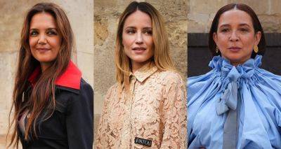 Katie Holmes Joins Dianna Agron, Maya Rudolph, & More at Patou Fashion Show in Paris - www.justjared.com - France - New York