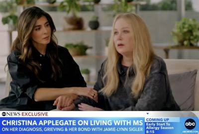 'I Don't Enjoy Living': Christina Applegate Scares Podcast Co-Host Jamie-Lynn Sigler With MS Depression Talk - perezhilton.com