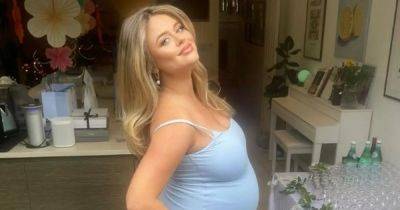Emily Atack's maternity maxi dress is perfect for summer occasions - www.ok.co.uk