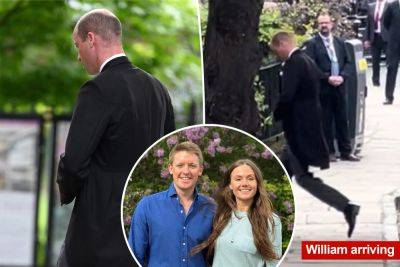Prince William arrives at Hugh Grosvenor’s wedding after estranged brother Harry declined invitation - nypost.com - Britain - France