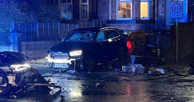Man taken to hospital after taxi and car crash on main road - www.manchestereveningnews.co.uk - Manchester
